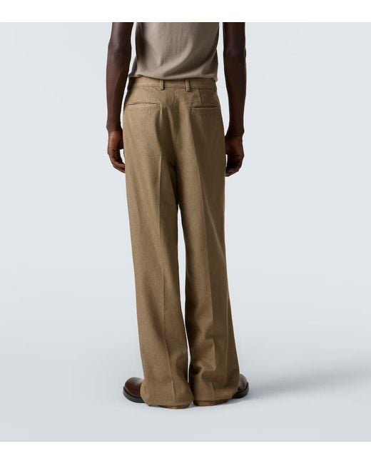 Jeans A Gamba Larga di Dries Van Noten in Natural da Uomo