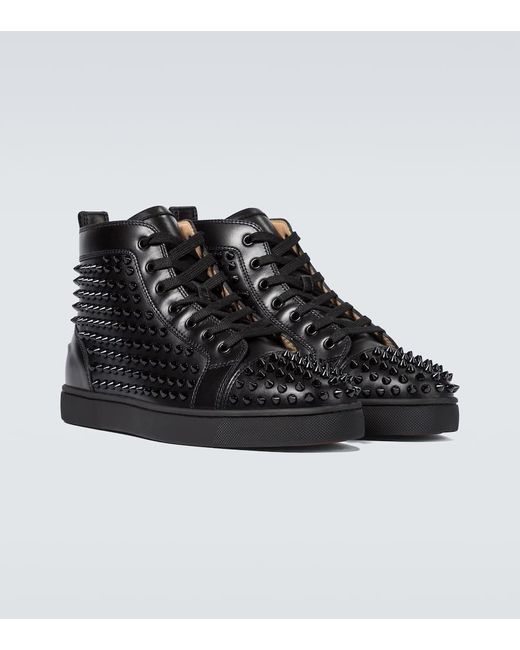 Sneakers Louis Spikes di Christian Louboutin in Black da Uomo