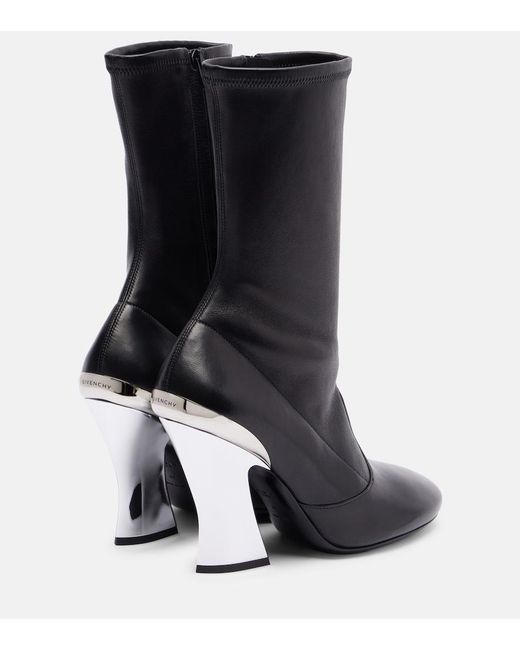 Givenchy Black Stretch-Leather Ankle Boots