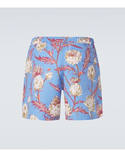 Loewe Blue Printed Swim Trunks for men