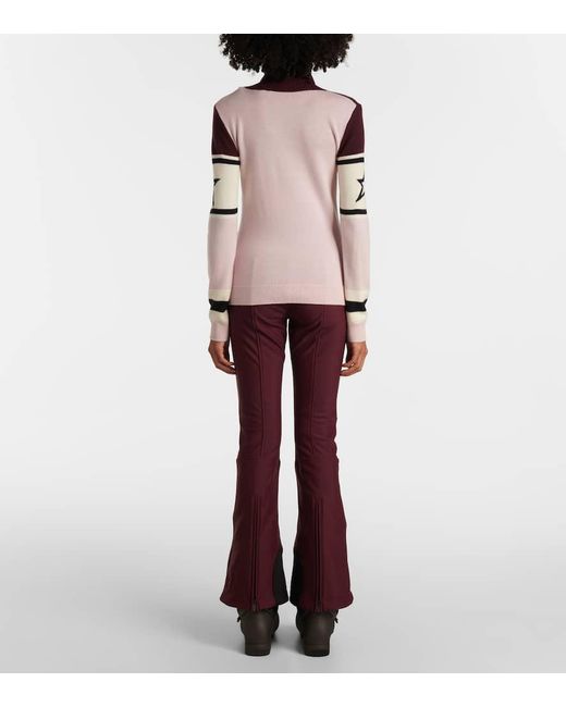 Perfect Moment Pink Skipullover Schild Aus Wolle