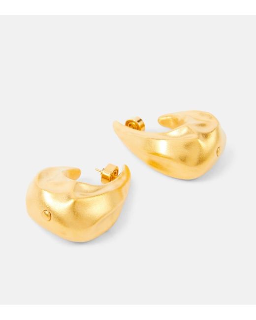 Khaite Yellow Olivia Medium Gold-plated Hoop Earrings