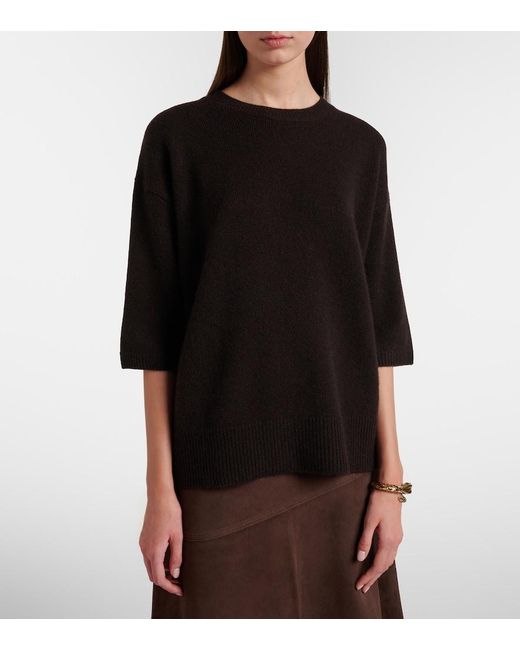 Lisa Yang Black Camille Cashmere Top