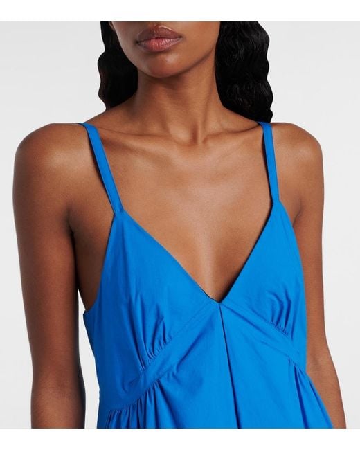 Proenza Schouler Blue Label Barker Cotton Poplin Maxi Dress