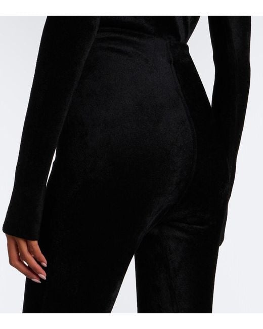 Alaïa Black Velvet Leggings