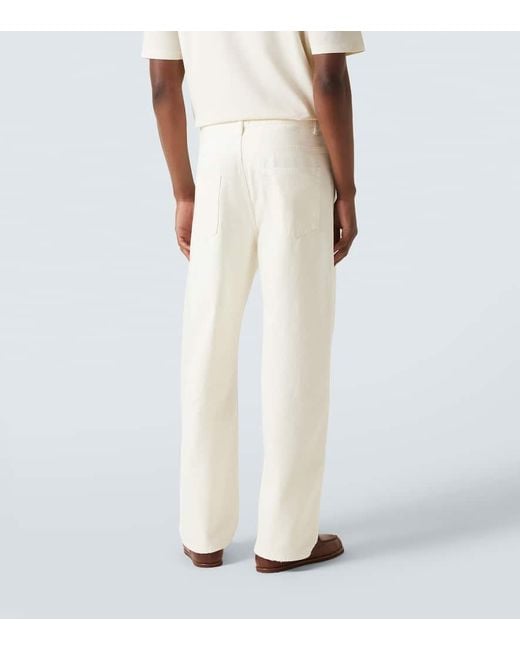 I Jeans Baggy A Vita Alta E Gamba Larga di FRAME in White da Uomo