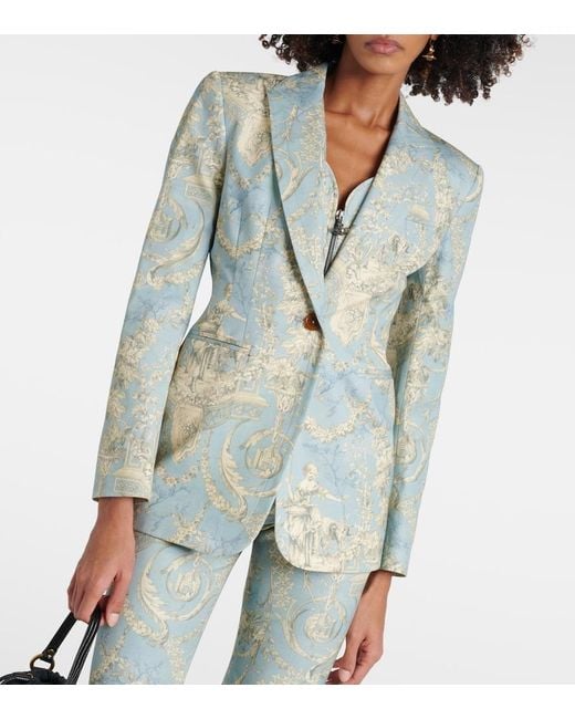 Vivienne Westwood Green Lauren Toile De Jouy Cotton Jacket