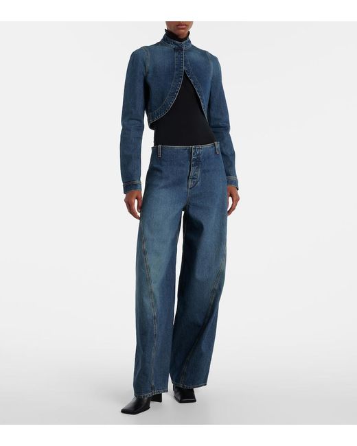 Alaïa Blue Second-Skin Bodysuit