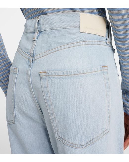 Citizens of Humanity Blue Brynn Low-Rise Wide-Leg Jeans