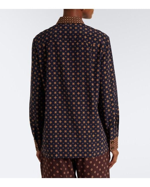 Zimmermann Multicolor Printed Tie-Neck Blouse