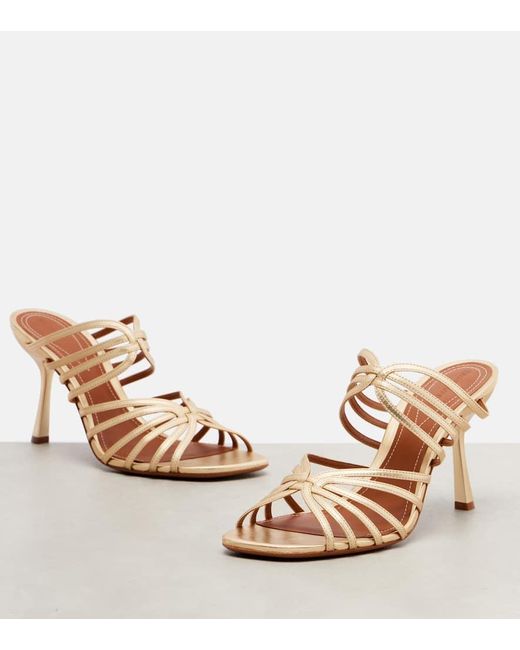 Zimmermann Sandalen Aura 85 Aus Metallic-Leder