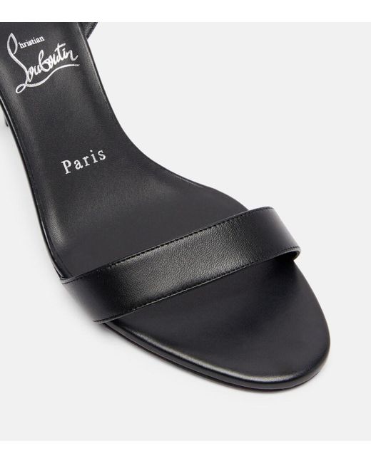 Christian Louboutin Black Miss Z Sandal 80 Leather Sandals