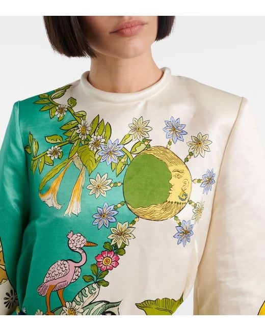 ALÉMAIS Multicolor Hazel Printed Cotton And Silk Maxi Dress