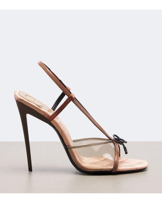 Saint Laurent Pink Jean Slingback Sandals
