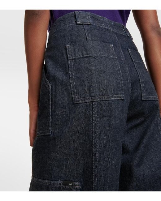 AG Jeans Blue X Emrata Amia High-Rise Cargo Jeans