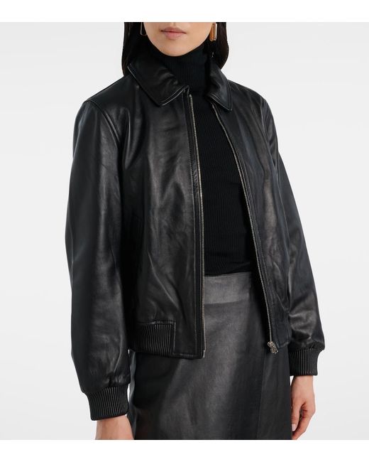 Yves Salomon Black Leather Jacket