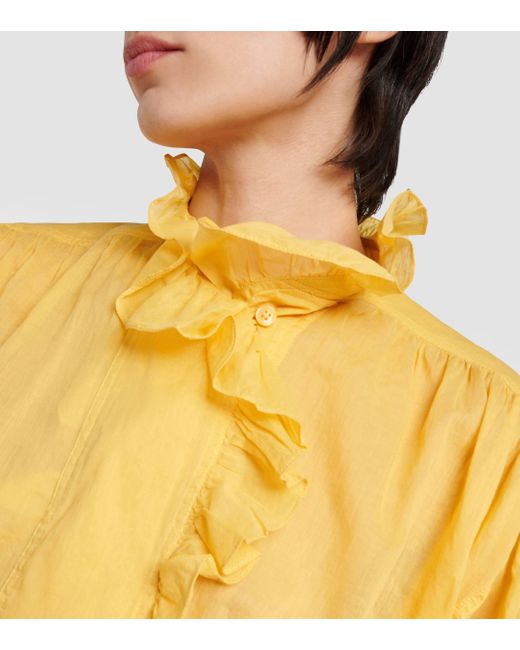 Top Pamias en voile de coton Isabel Marant en coloris Yellow