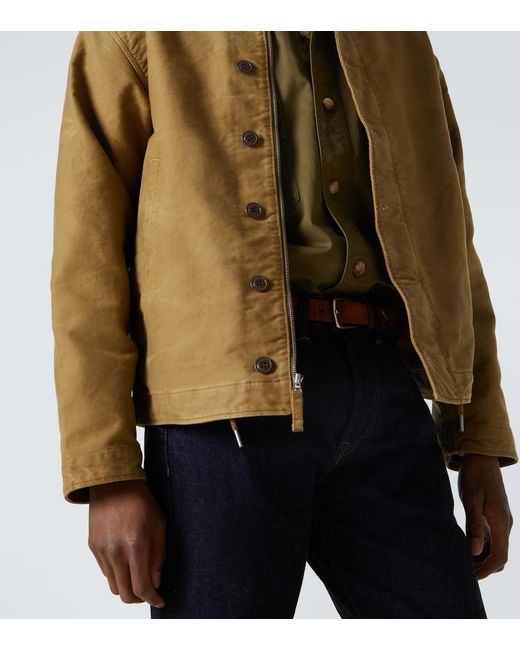 RRL Green Corduroy-Trimmed Cotton Jacket for men