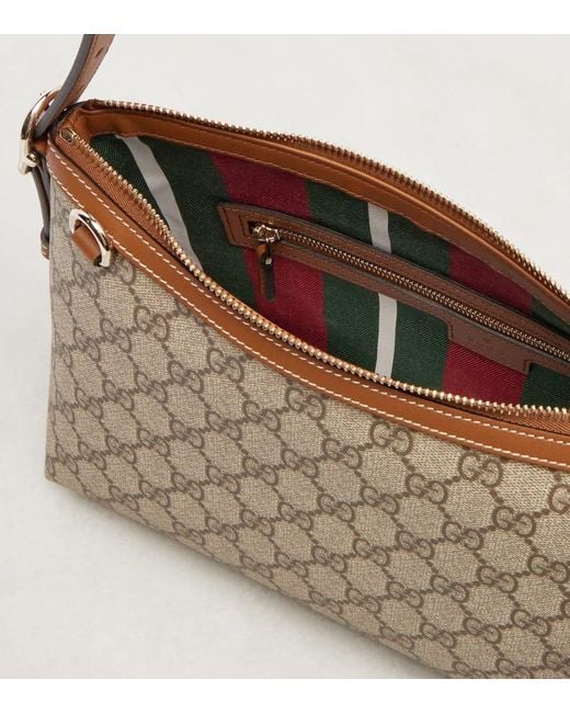 Gucci Brown Gg Emblem Medium Shoulder Bag