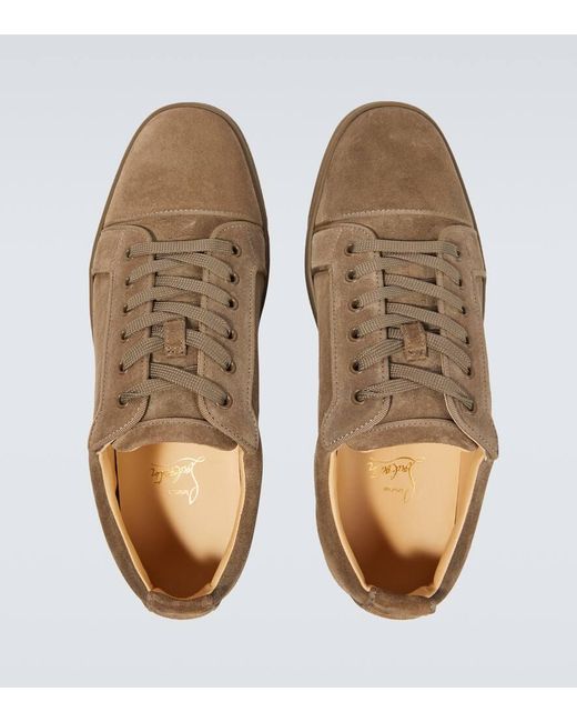 Christian Louboutin Sneakers Louis Junior Aus Veloursleder in Brown für Herren