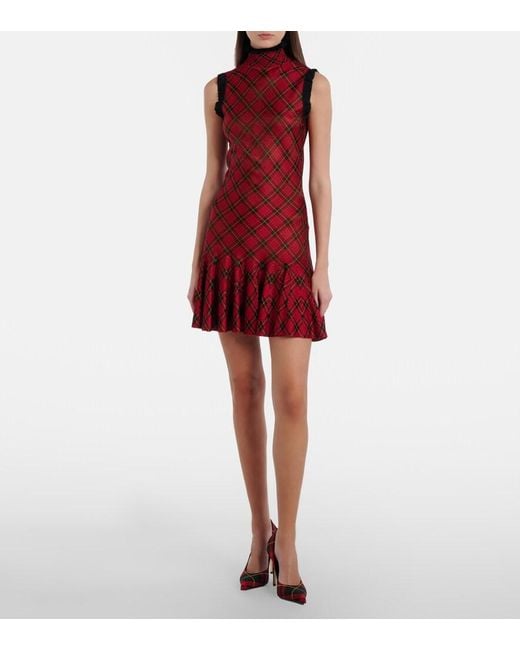 McQueen Red Skull Macqueen Tartan Pumps