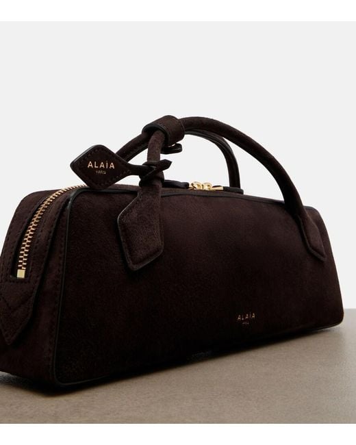Alaïa Black Le Teckel Small Suede Clutch