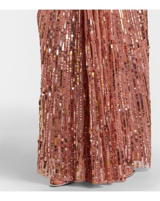 Jenny Packham Pink Zola Embellished Gown