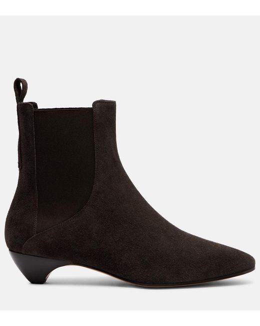 Le Monde Beryl Black Allegra Suede Ankle Boots