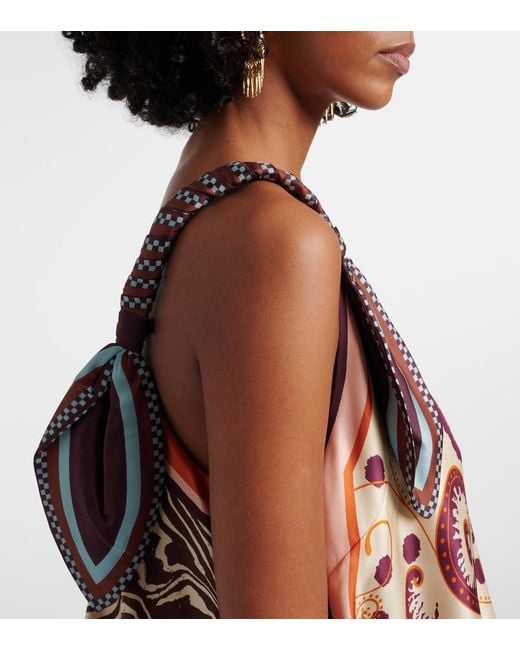 ALÉMAIS Multicolor Wilson Printed Silk Twill Top