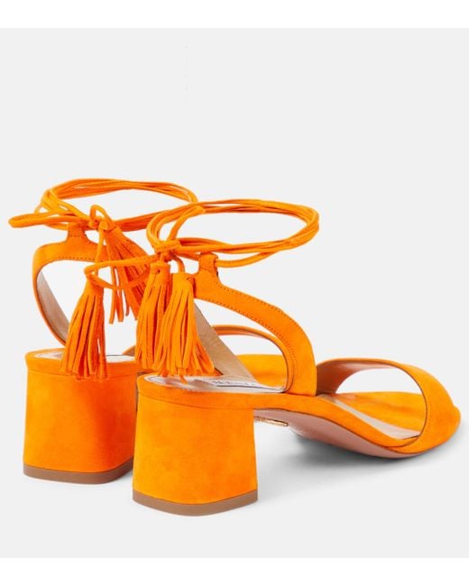 Sandales Alu en cuir Aquazzura en coloris Orange