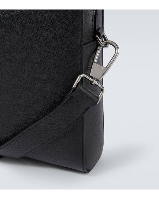 Giorgio Armani Black Leather Briefcase for men