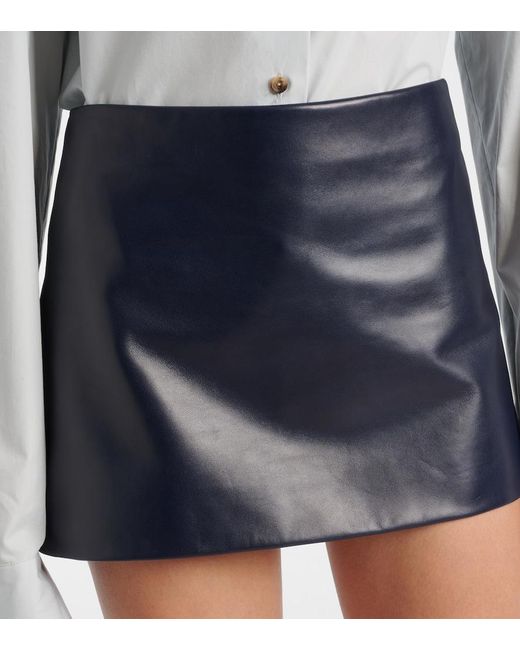 Khaite Blue Minirock Jett Aus Leder