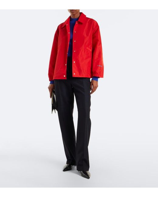 Jil Sander Red Technical Jacket