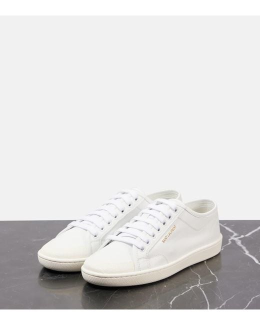Zapatillas Gym De Piel Saint Laurent de hombre de color White