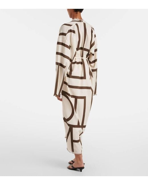 Totême  Natural Monogram Cotton Beach Cover-Up