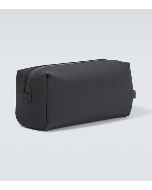 The Row Black Clovis Leather-trimmed Toiletry Pouch for men
