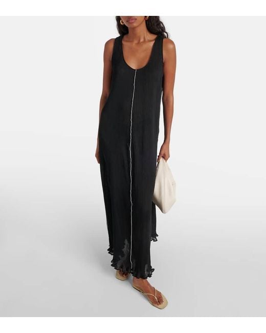 Totême White The Knot Suede Thong Sandals