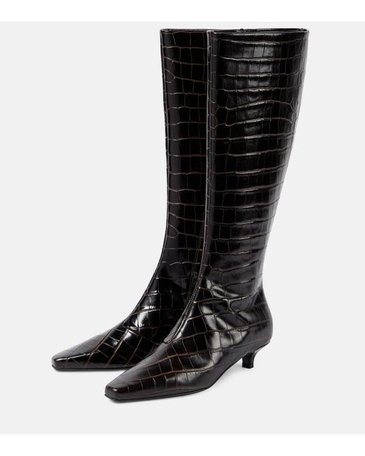 Totême  Black Leather Knee-high Boots