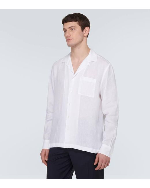 Lardini White Linen Shirt for men