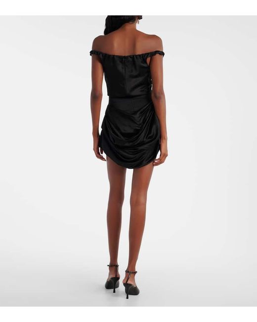 Abito Corto Off-Shoulder di Magda Butrym in Black