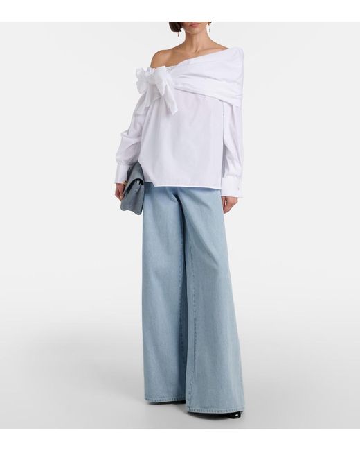 Max Mara White Curvone Cotton Blouse