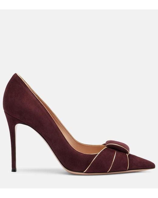 Gianvito Rossi Purple Suede Pumps