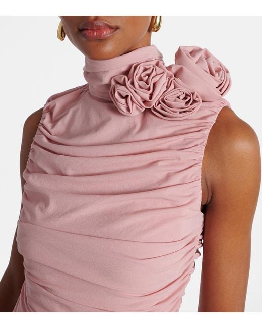 Magda Butrym Pink Midi Dress With Ruffles