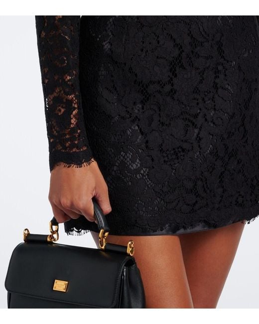 Dolce & Gabbana Black Lace Minidress