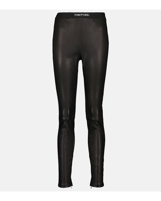 Tom Ford Black Leather Leggings