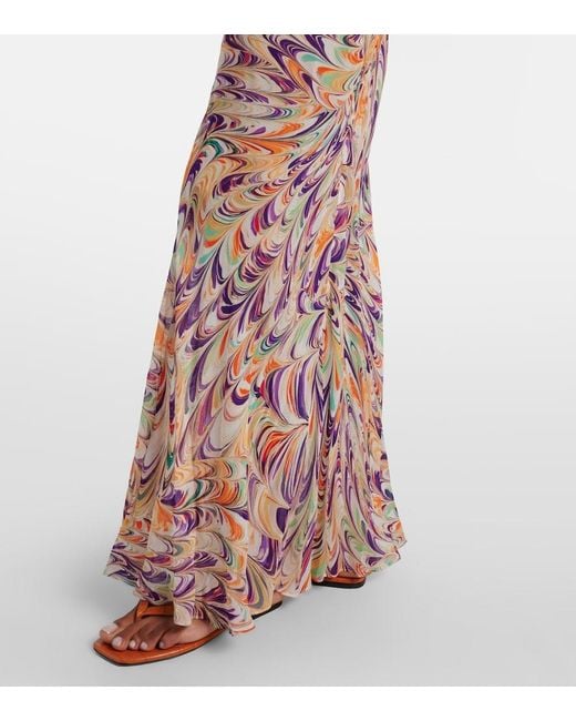 Alexandra Miro White Harper Printed Maxi Dress