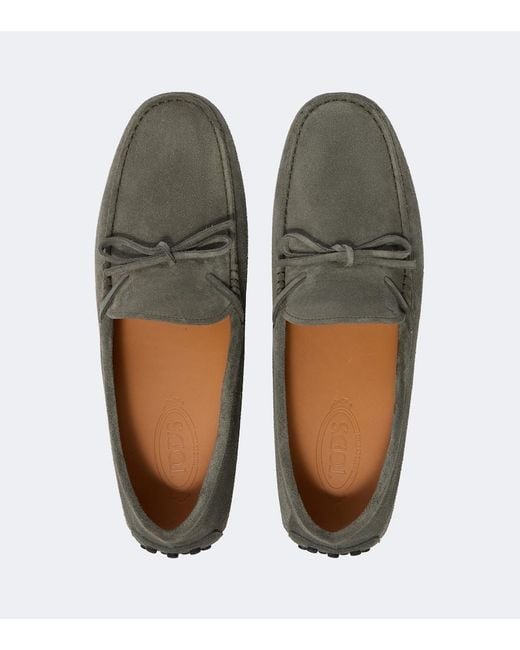 Tod's Green Gommino Suede Driving Shoes for men