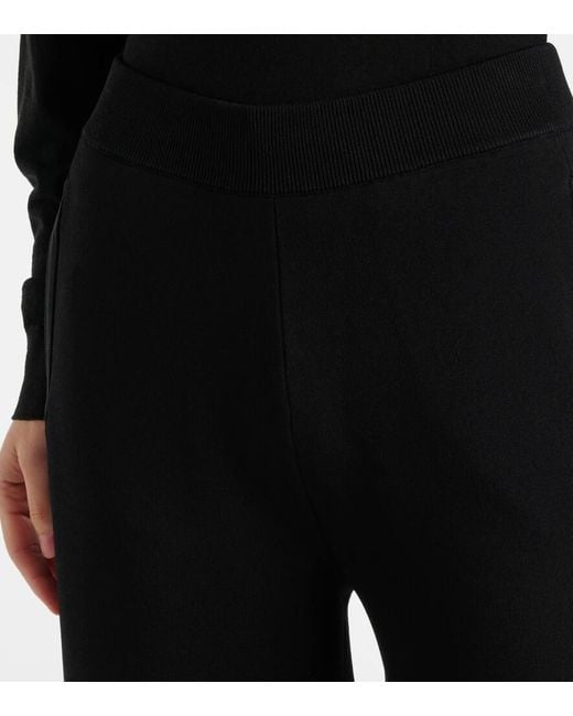 Max Mara Black Barrel-Hose Tirreno Aus Crepe