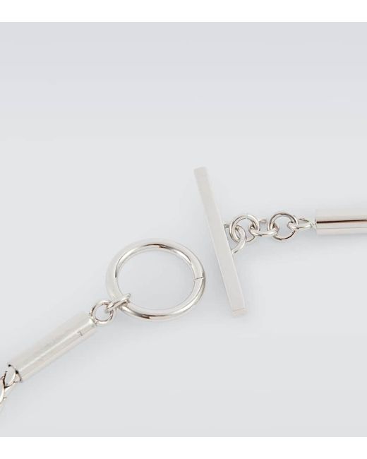 Saint Laurent White Chain Bracelet for men
