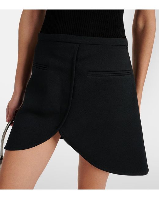 Minifalda de sarga Courreges de color Black